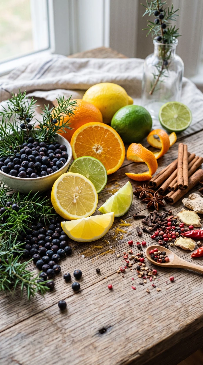 Fles premium gin en zes uitgesproken bieren in blik van La Bouteille op een rijtje.